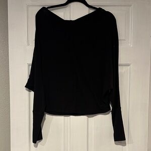 Treasure & Bond Black Off-the-Shoulder Sweater